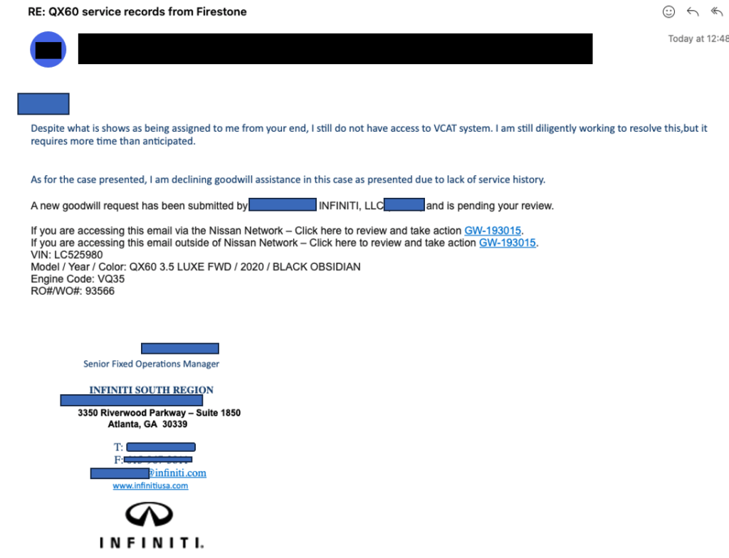 Can I Take My Infiniti To Nissan For Service
