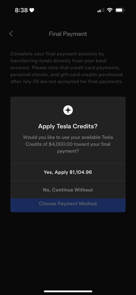Can You Pay Tesla Down Payment With Credit Card