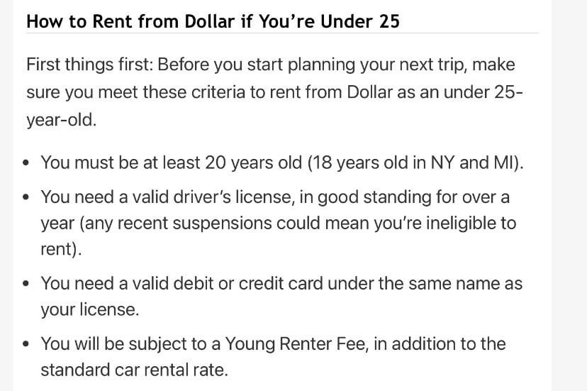 Can You Rent A Car At 22