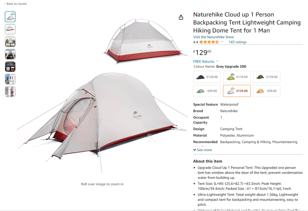How Heavy Should a Backpacking Tent Be