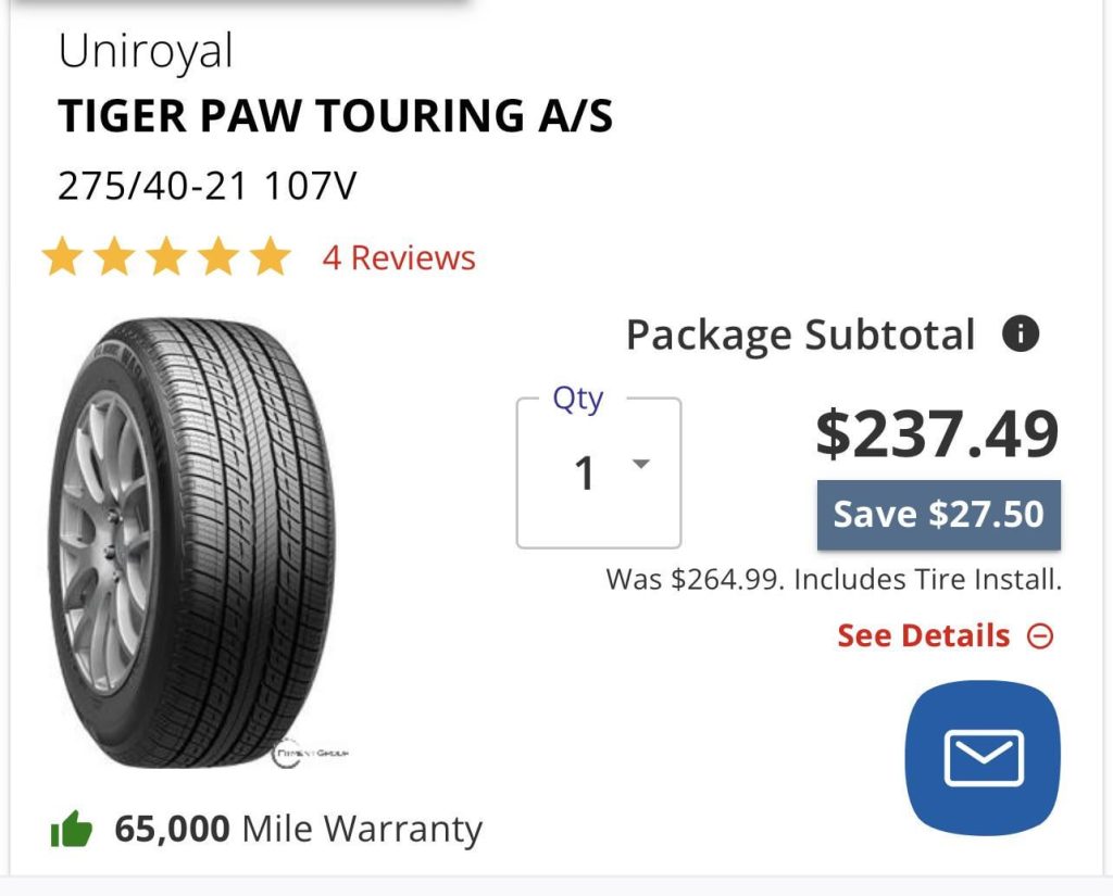 How Much Does a Car Tire Cost