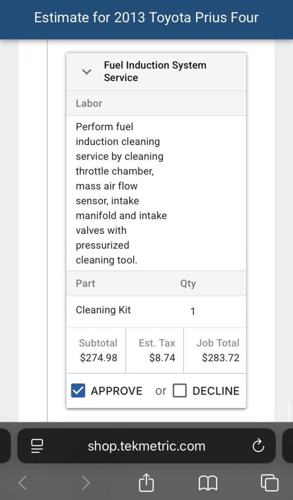 How Much Does a Fuel System Cleaning Cost