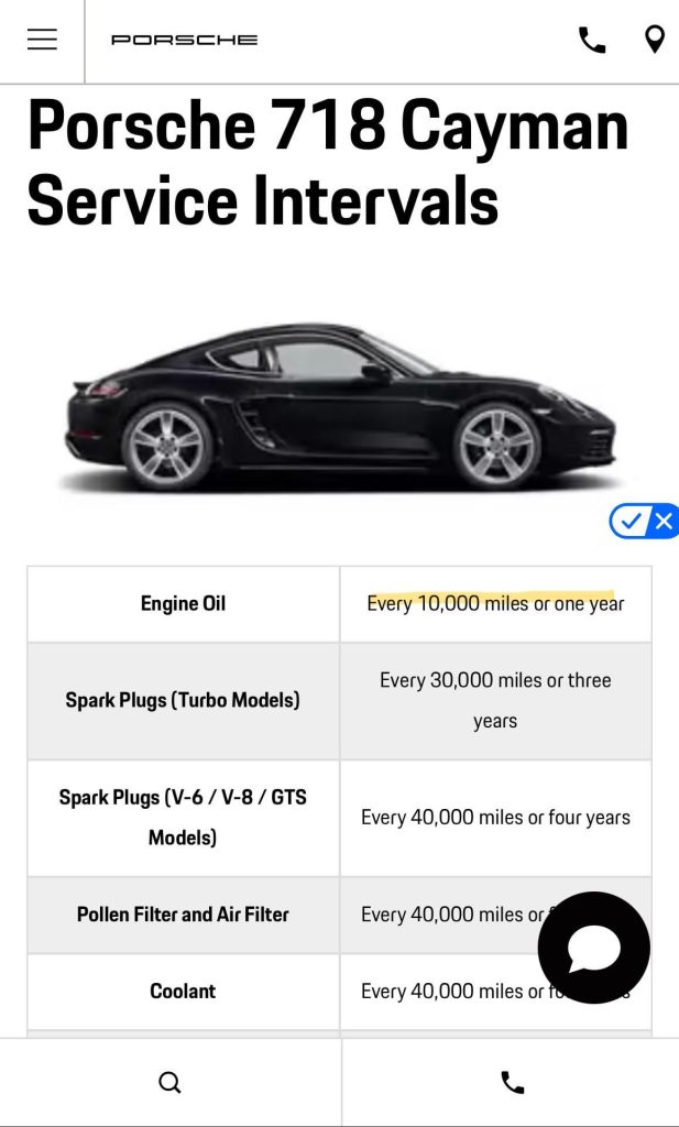 How Much Is A Porsche Oil Change
