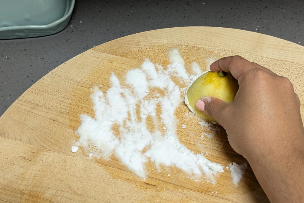 How to Clean Wood Cutting Board With Lemon