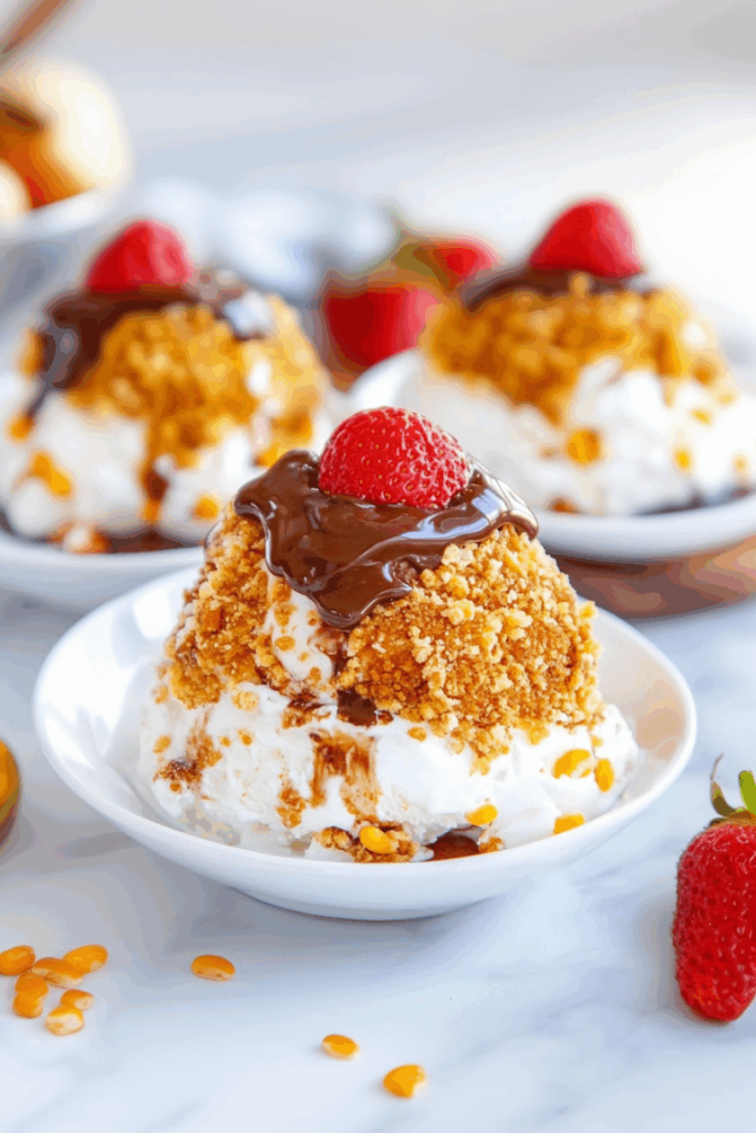 How to Make Fried Ice Cream Without Corn Flakes