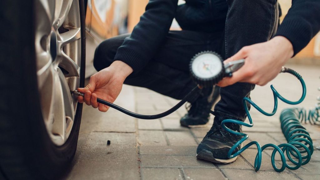 How to Pump Car Tire at Gas Station