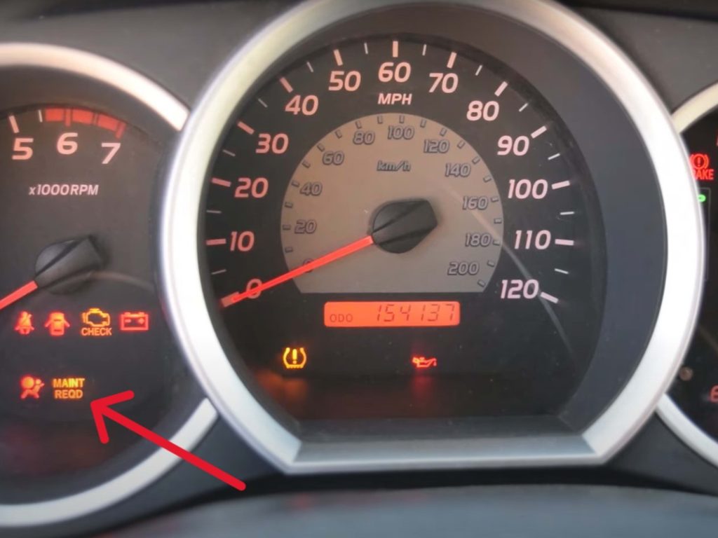 How To Reset Maint Reqd Toyota Tacoma