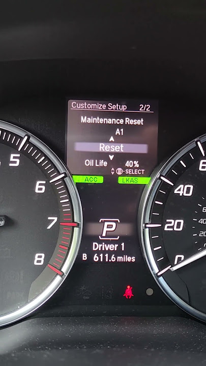 How To Reset Oil Light Acura Mdx
