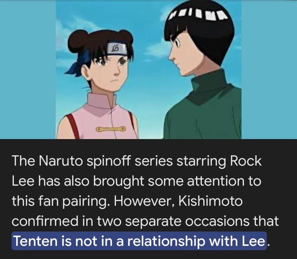 Is Tenten Metal Lee'S Mother