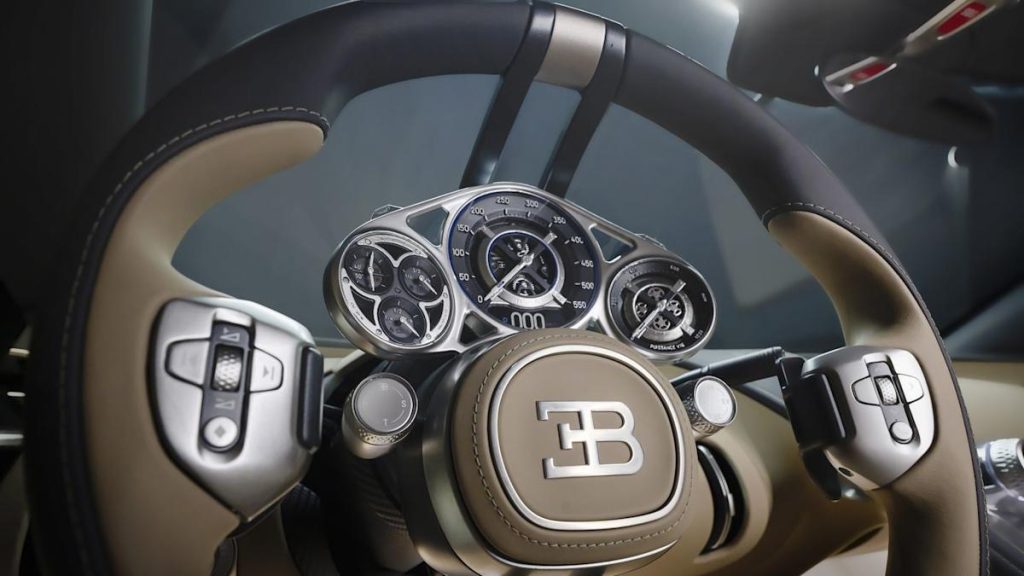 What Bugattis Speedometer Reflects