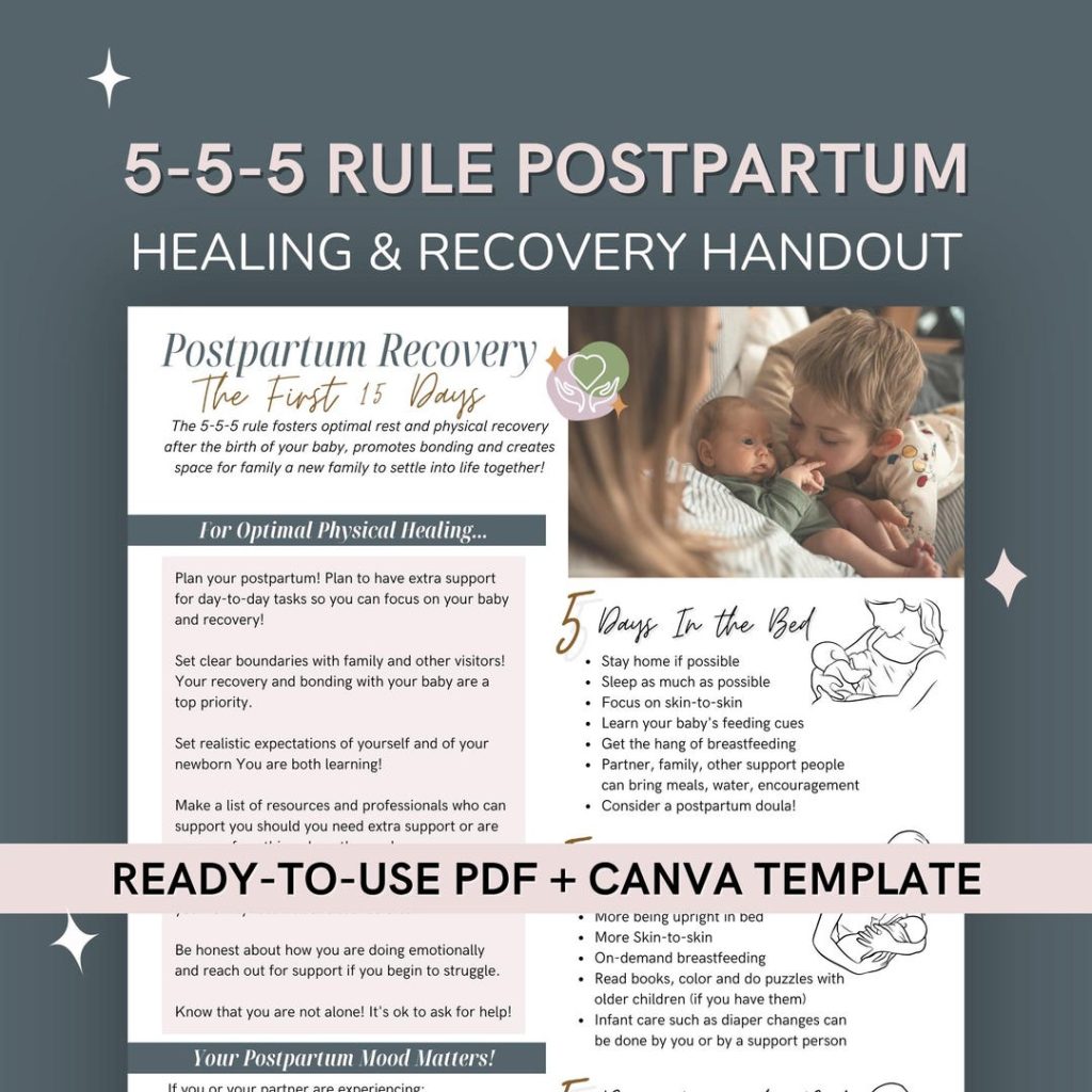 What is the 5 5 5 Rule for Postpartum Recovery