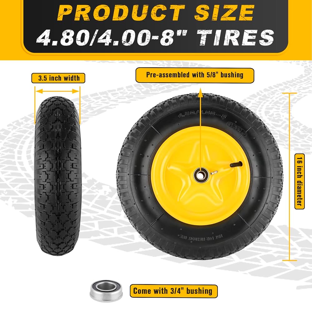 What Size are Wheelbarrow Tires