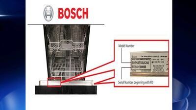 Where is the Serial Number on a Bosch Dishwasher
