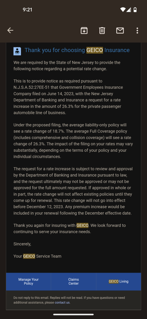 Why Did My Car Insurance Go Up Geico
